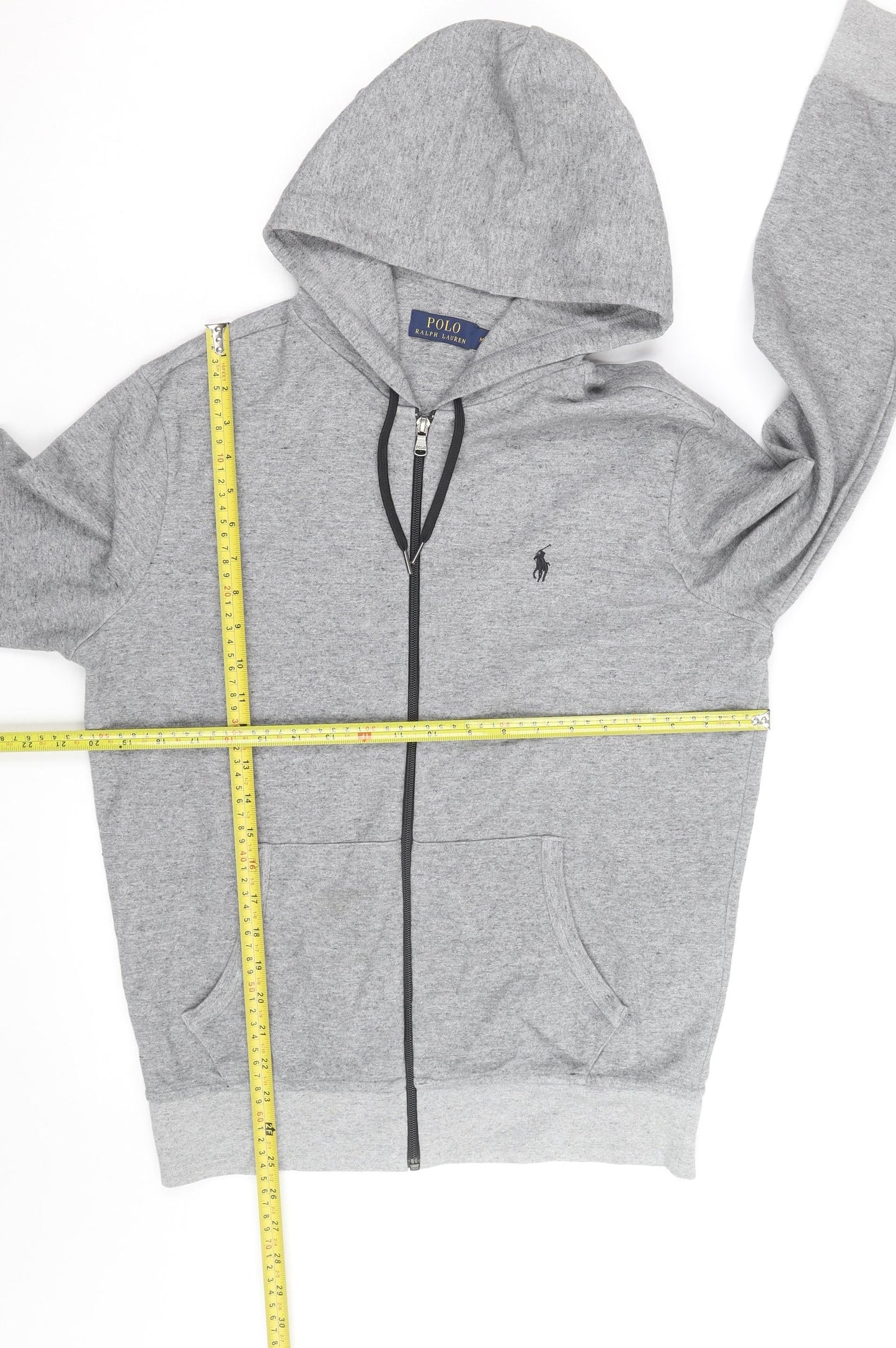 Polo Ralph Lauren Men's Grey Full Zip Hoodie Size M Classic Fit