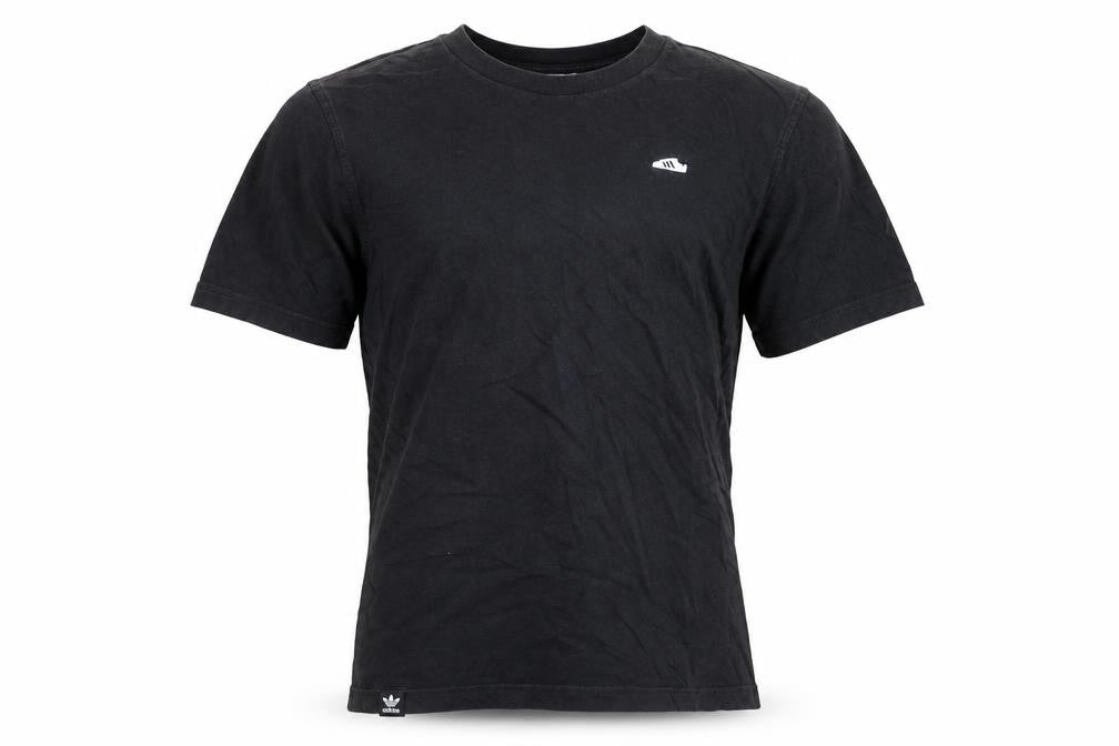 Adidas Mens Black Crew Neck Short Sleeve Cotton T-Shirt Size M