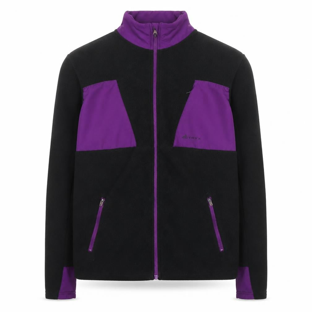 Altryx Men's Black & Purple Fleece Windbreaker Jacket Size M