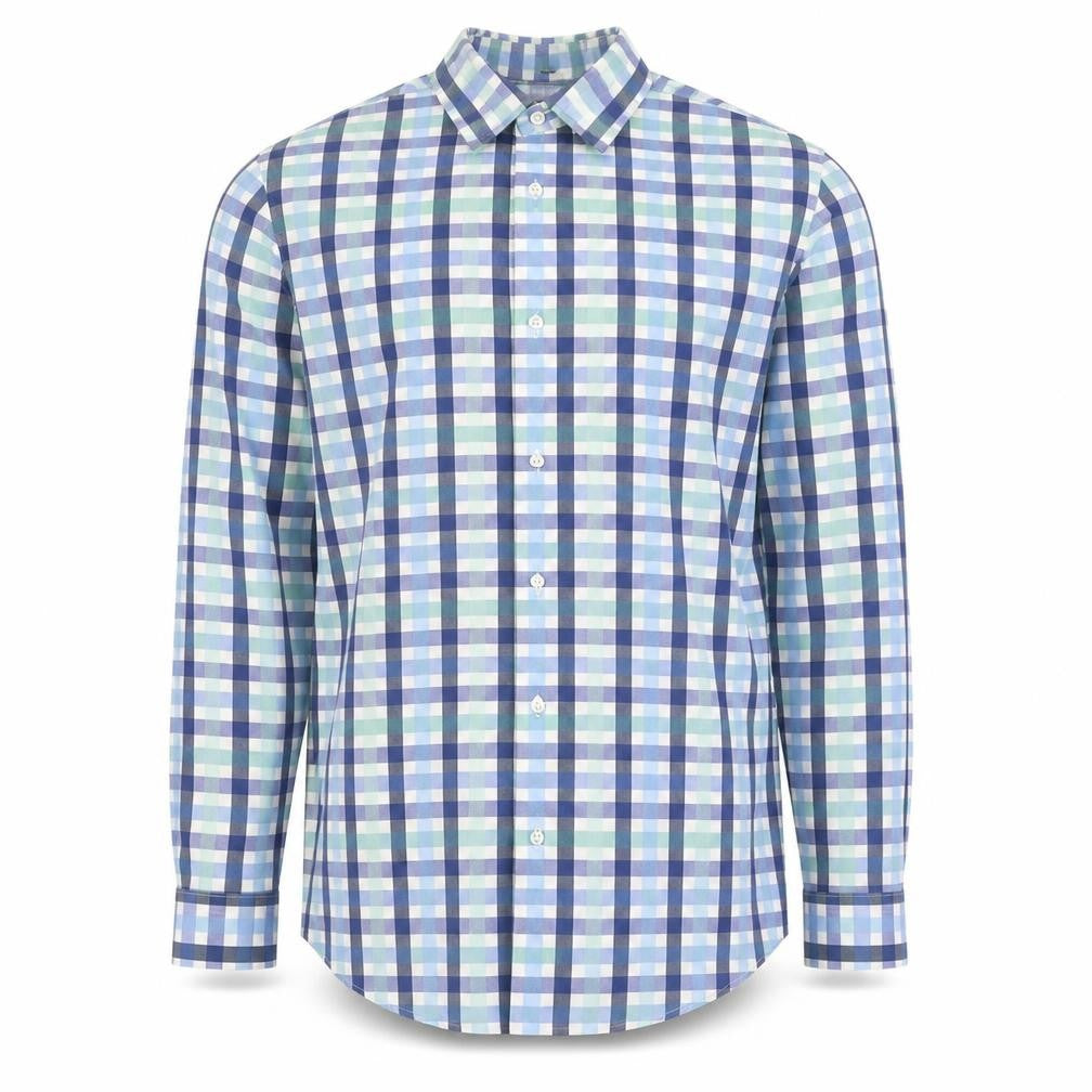 Banana Republic Men's Blue Check Grant Fit XL Button-Up Shirt