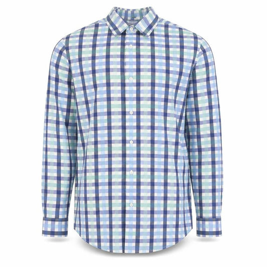 Banana Republic Men's Blue Check Grant Fit XL Button-Up Shirt