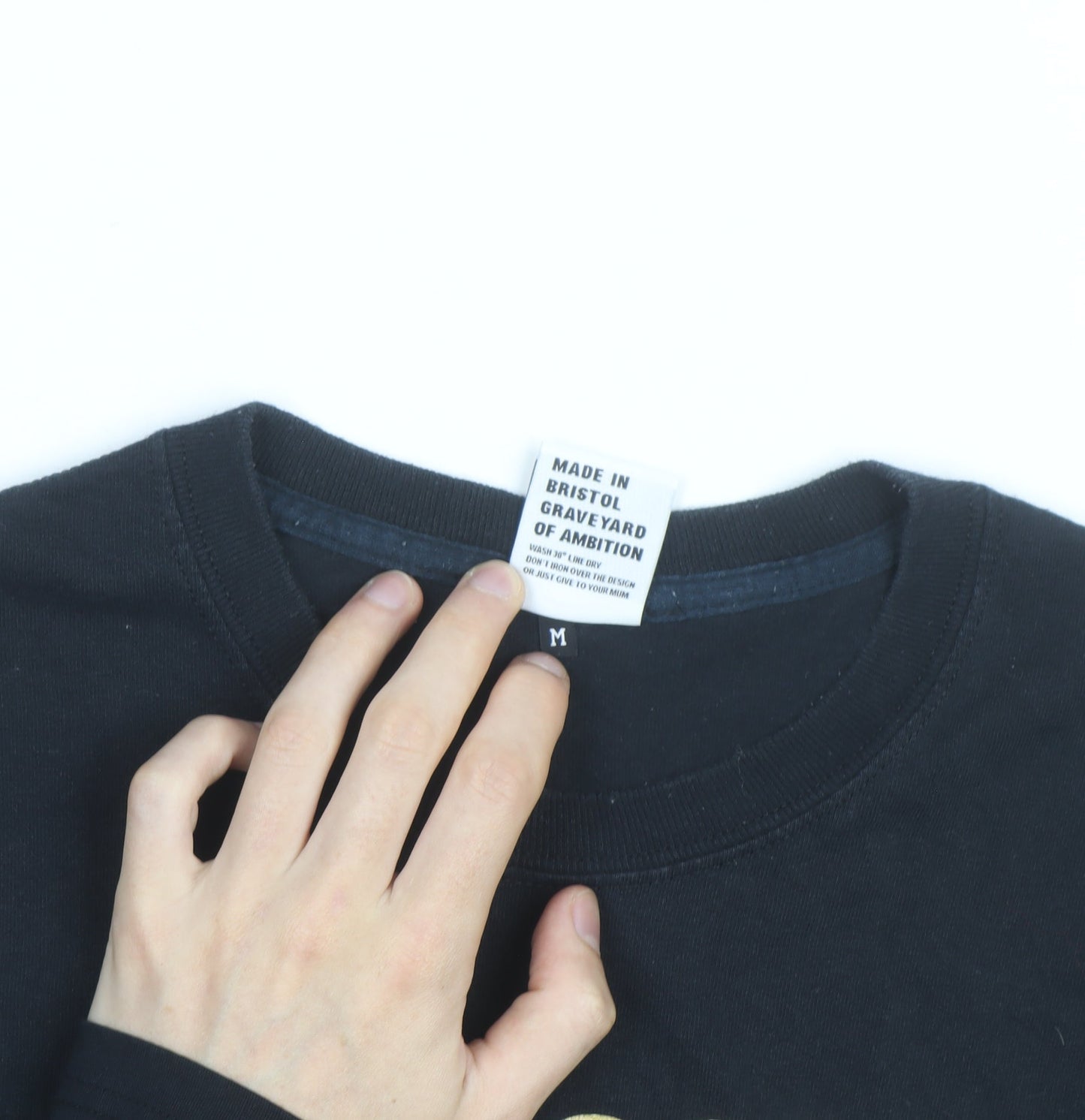 Bristol Street Wear Men’s Black 'Greggs' Funny Graphic T-Shirt M