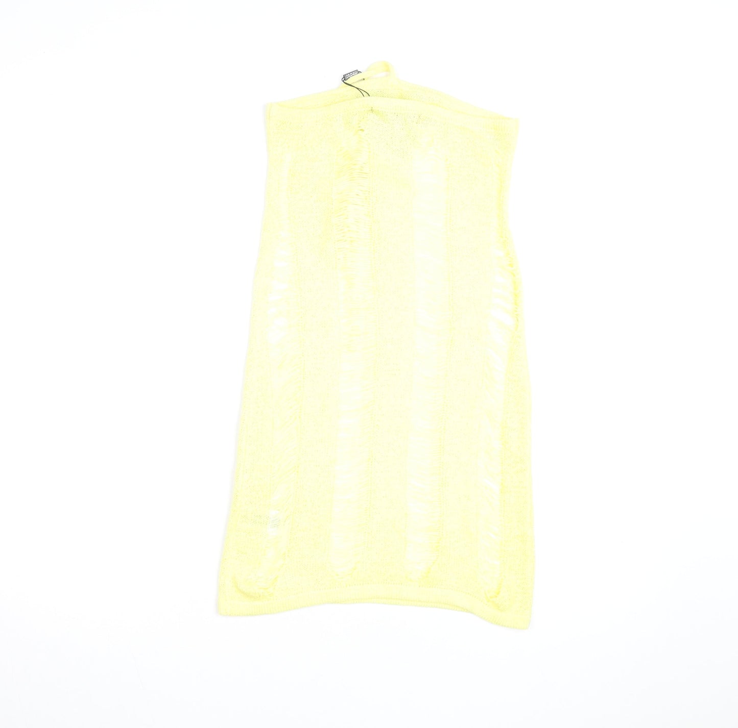 Jaded London Women's Yellow Knit Strapless Mini Bodycon Dress S