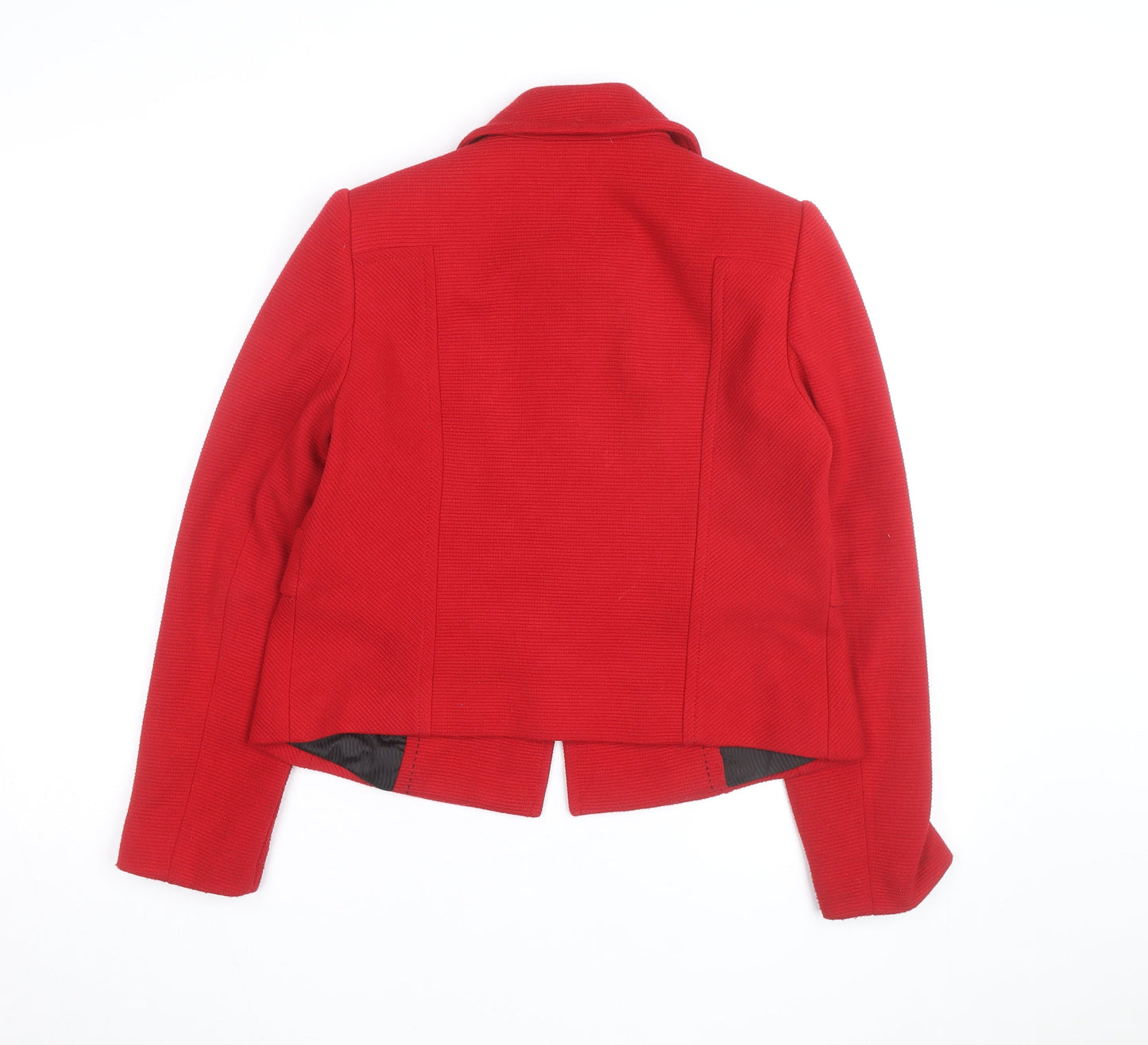 Marks and Spencer Women Red Size 12 Short Blazer Jacket