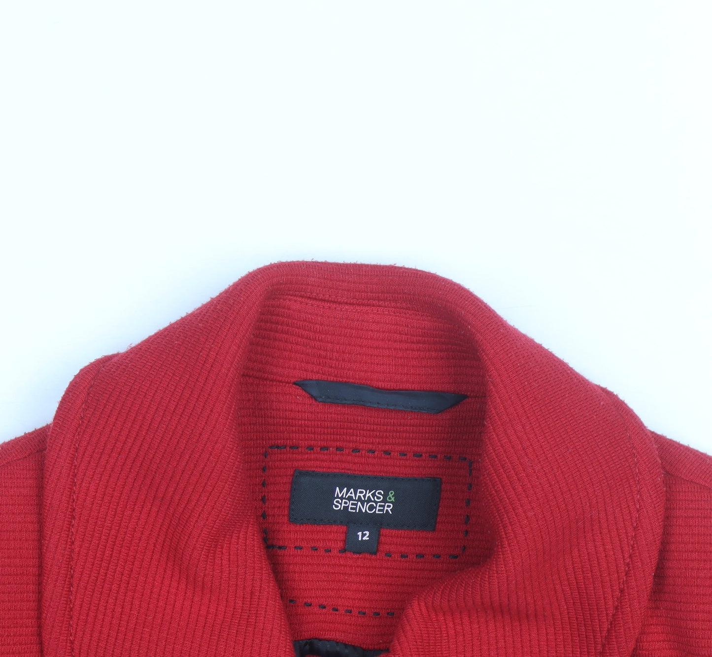 Marks and Spencer Women Red Size 12 Short Blazer Jacket