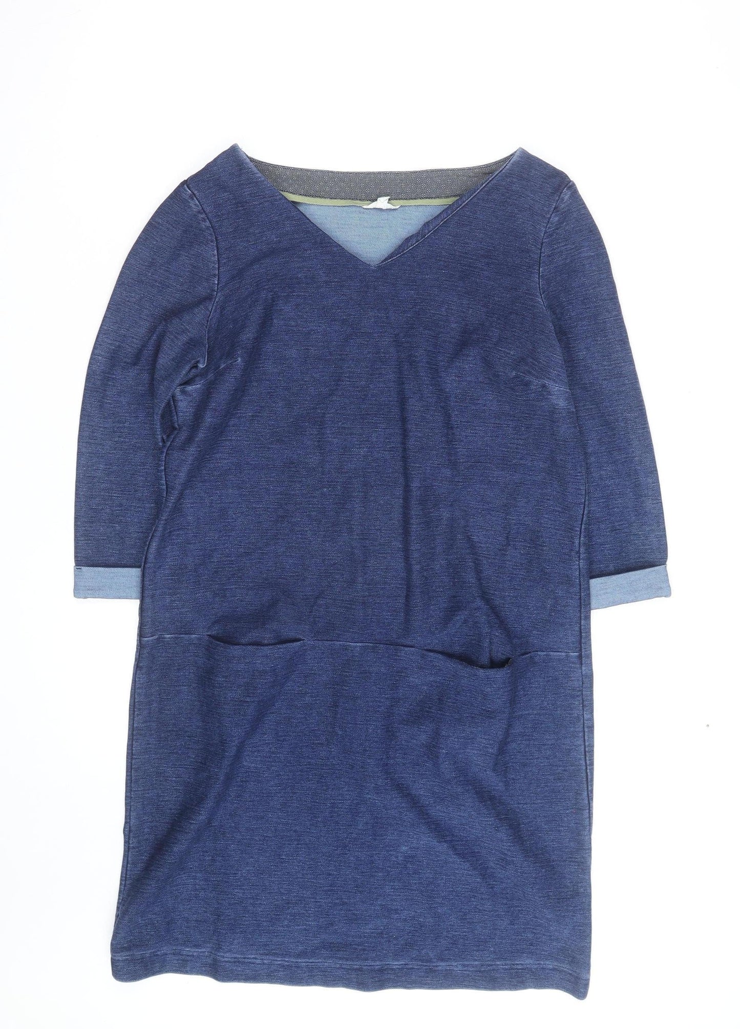 White Stuff Women's Blue Knee Length Shift Dress Size 12