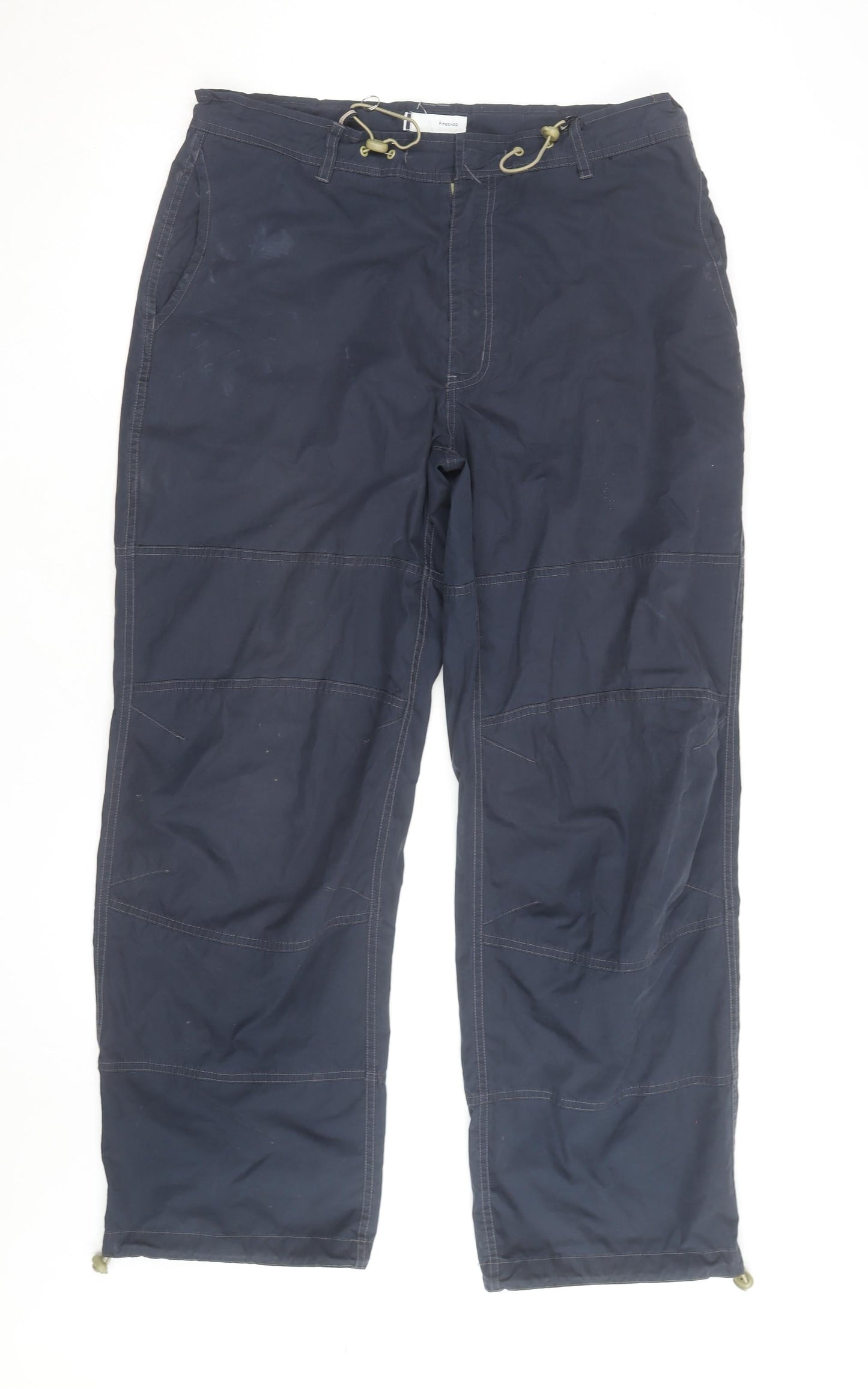 Firetrap Men’s Blue Cargo Trousers L 32x31 Cotton Drawstring