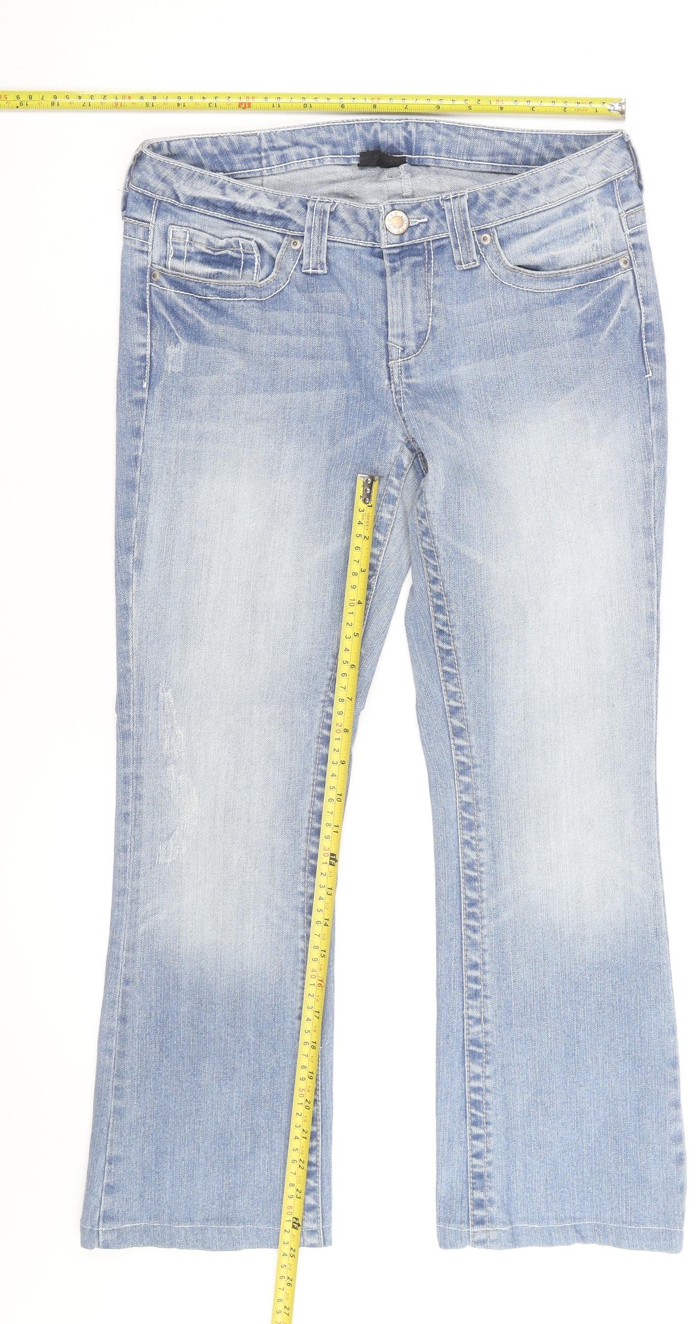 Colours of the World Women's Blue Bootcut Denim Jeans Size 14