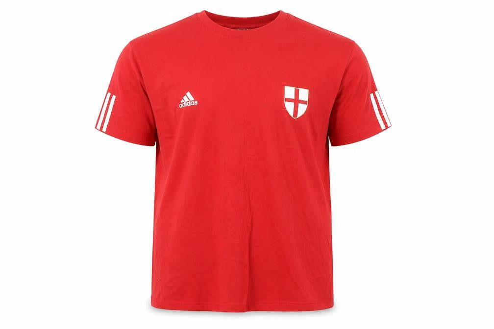 Adidas Mens Red England Logo XL Short Sleeve Sports T-Shirt