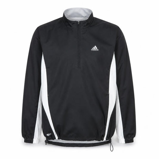 Adidas Men's Black s 1/2 Zip Windbreaker Track Jacket