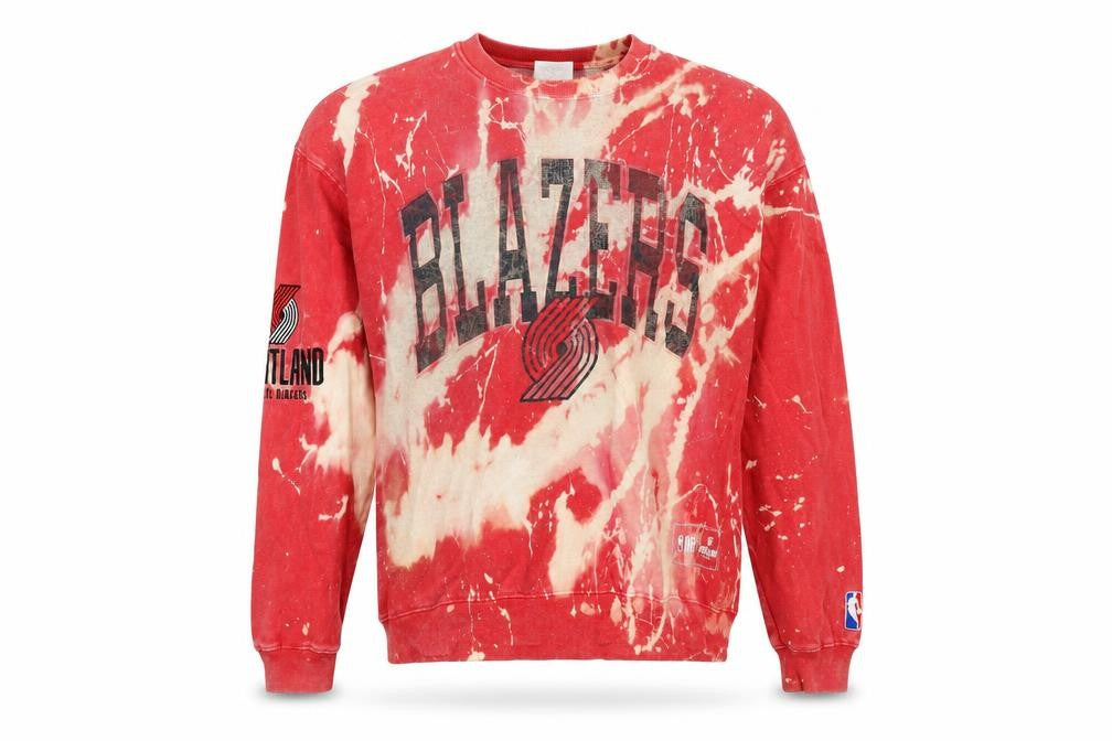 NBA Men’s Red Tie-Dye Portland Trail Blazers Sweatshirt L
