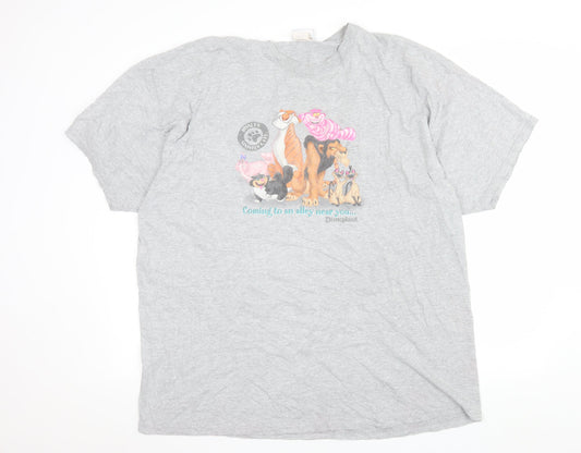 Disneyland Resort Men’s Grey 2XL Vintage Disney Villains Graphic T-Shirt