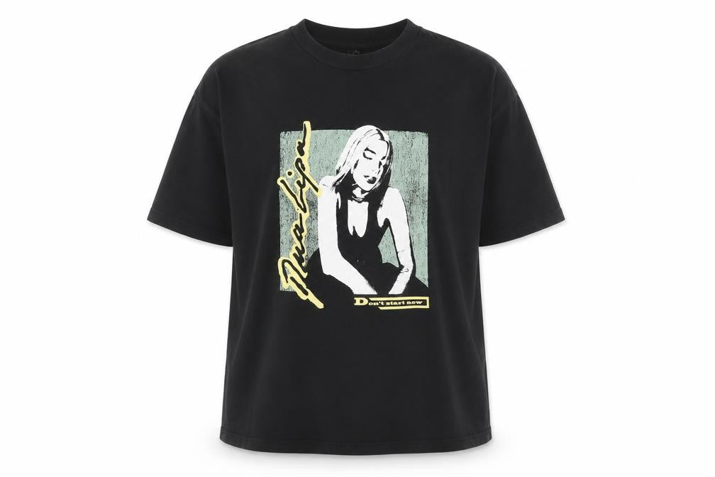 Dua Lipa H&M Divided Women's Black Graphic Music T-Shirt M