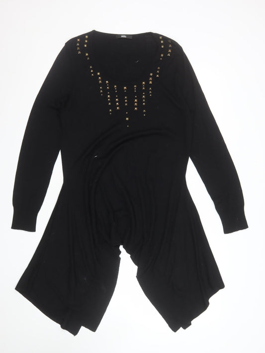 Marks and Spencer Women’s Black Studded Pullover Jumper Size 16