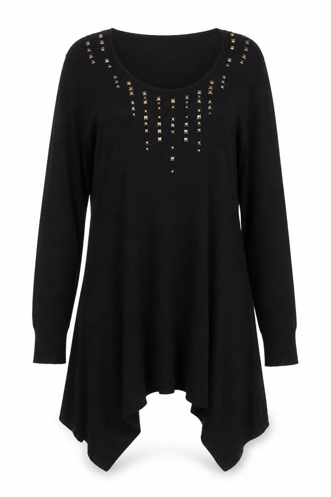 Marks & Spencer Women’s Black Studded Pullover Jumper Size 16