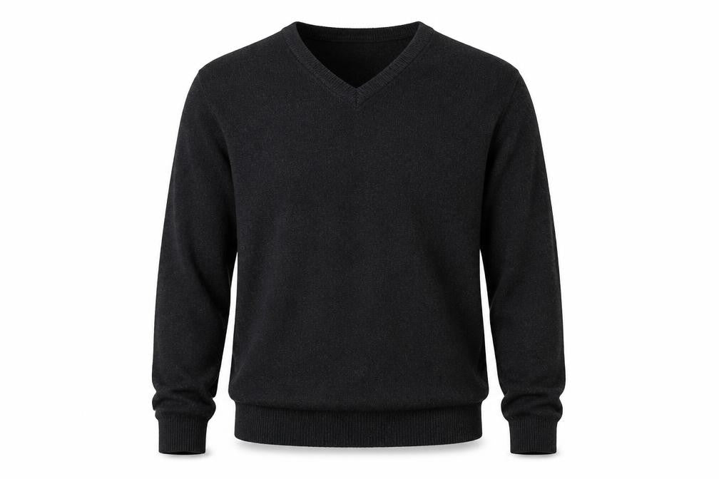 Pringle Men’s Black Pure Wool V-Neck Jumper Size L Classic Knit