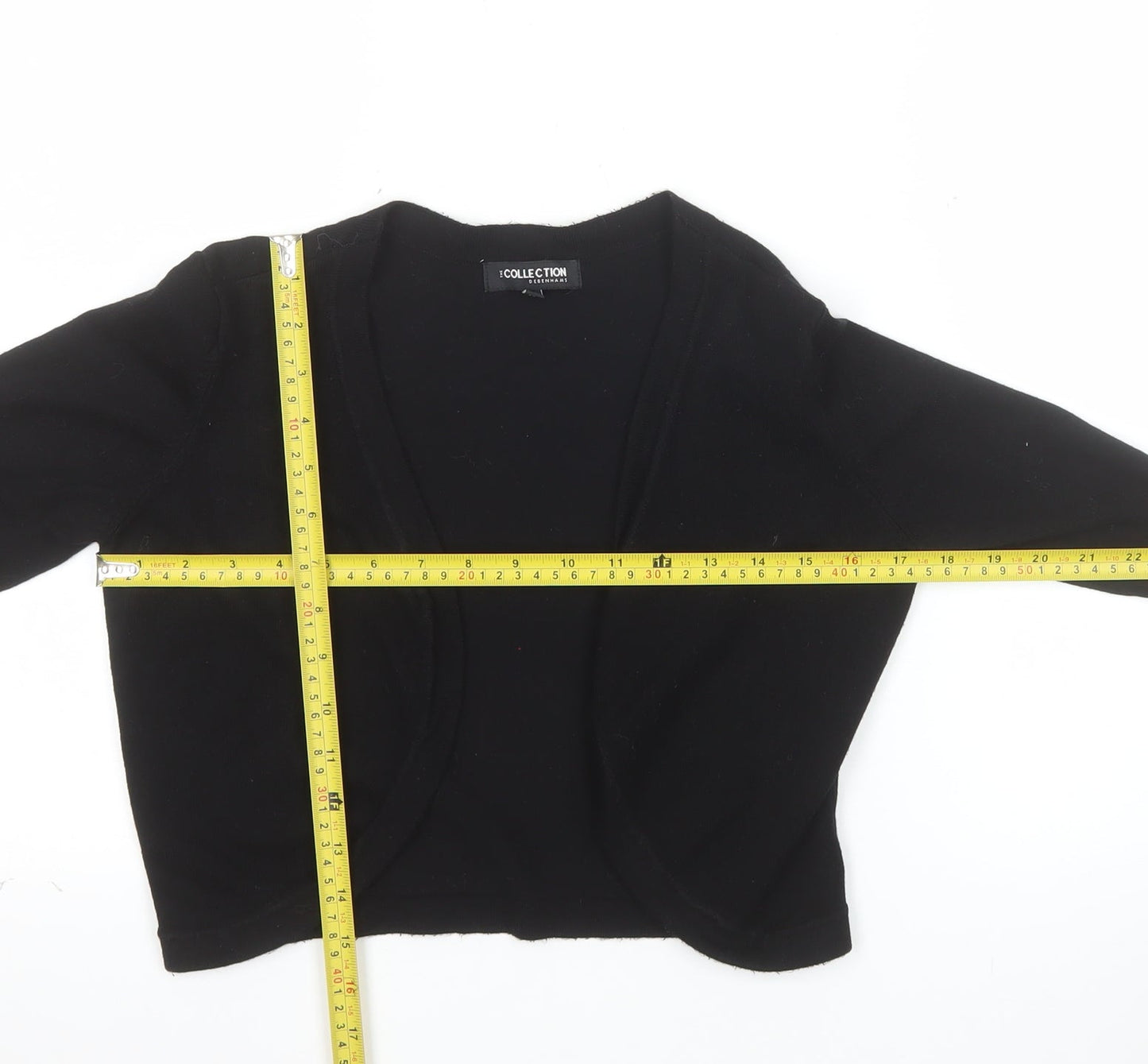 Debenhams Women’s Black Viscose Knit V-Neck Cardigan Size 10