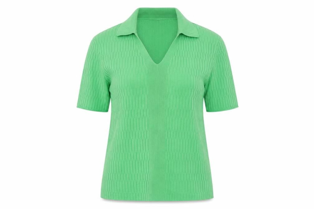 Marks & Spencer Women’s Green Viscose Polo Knit Top Size M