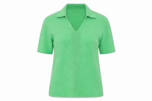 Marks & Spencer Women’s Green Viscose Polo Knit Top Size M