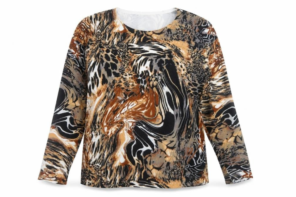 Just Elegance Women’s Multicoloured Animal Print L Jumper