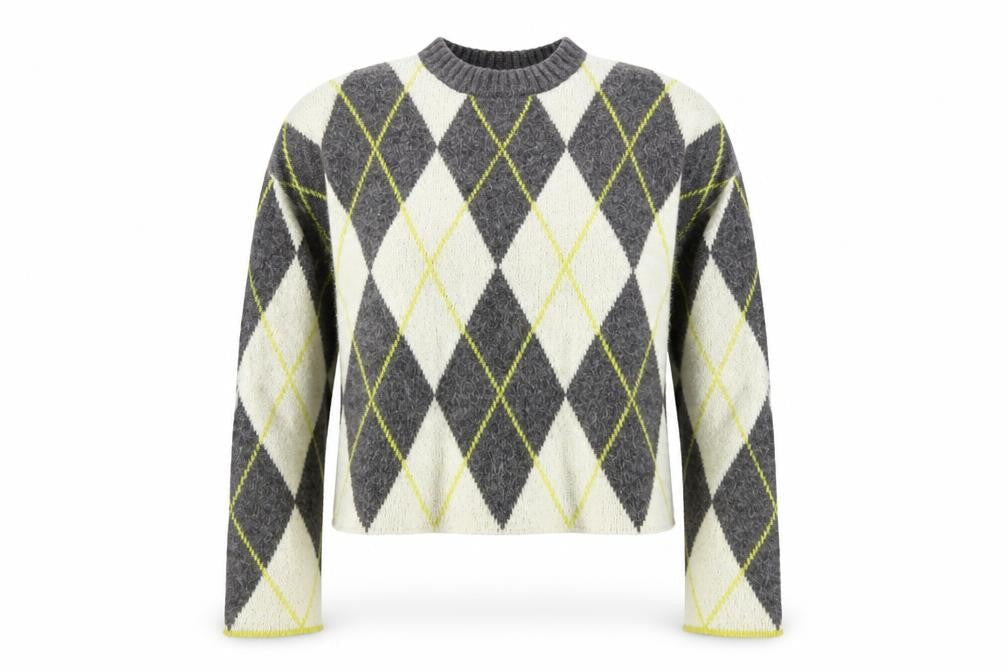 Pringle of Scotland x H&M Women’s Grey Argyle Knit Jumper Size S