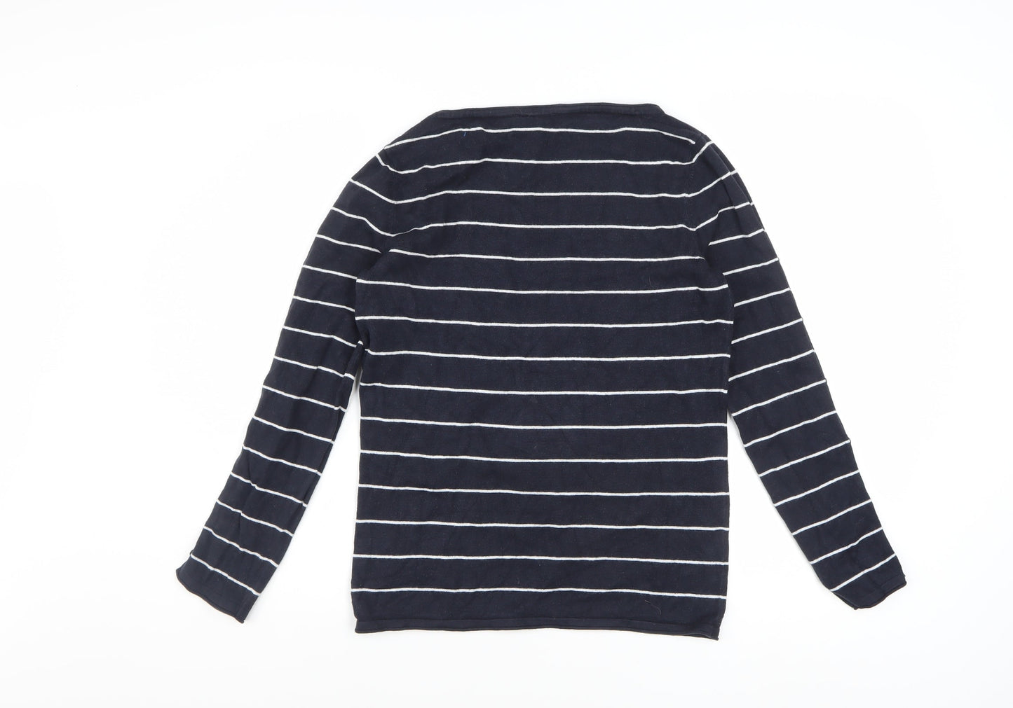 Mint Velvet Women’s Blue Striped Boat Neck Jumper Size 12