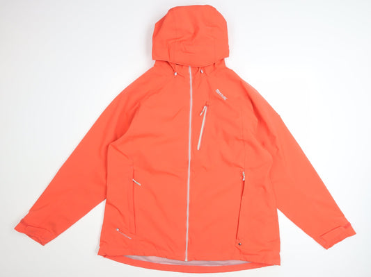 Regatta Womens Orange Waterproof Hooded Rain Jacket Size 20