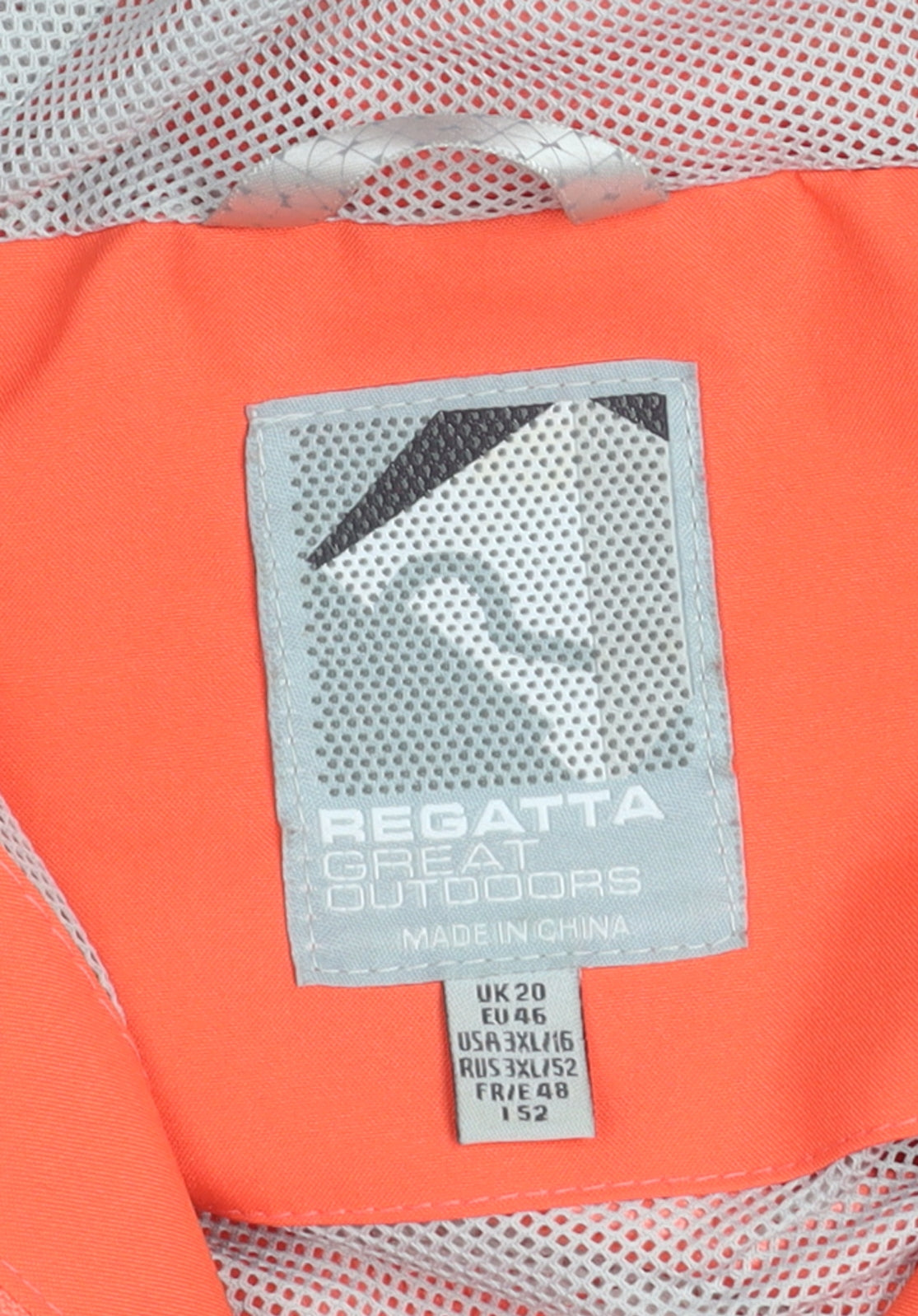 Regatta Womens Orange Waterproof Hooded Rain Jacket Size 20