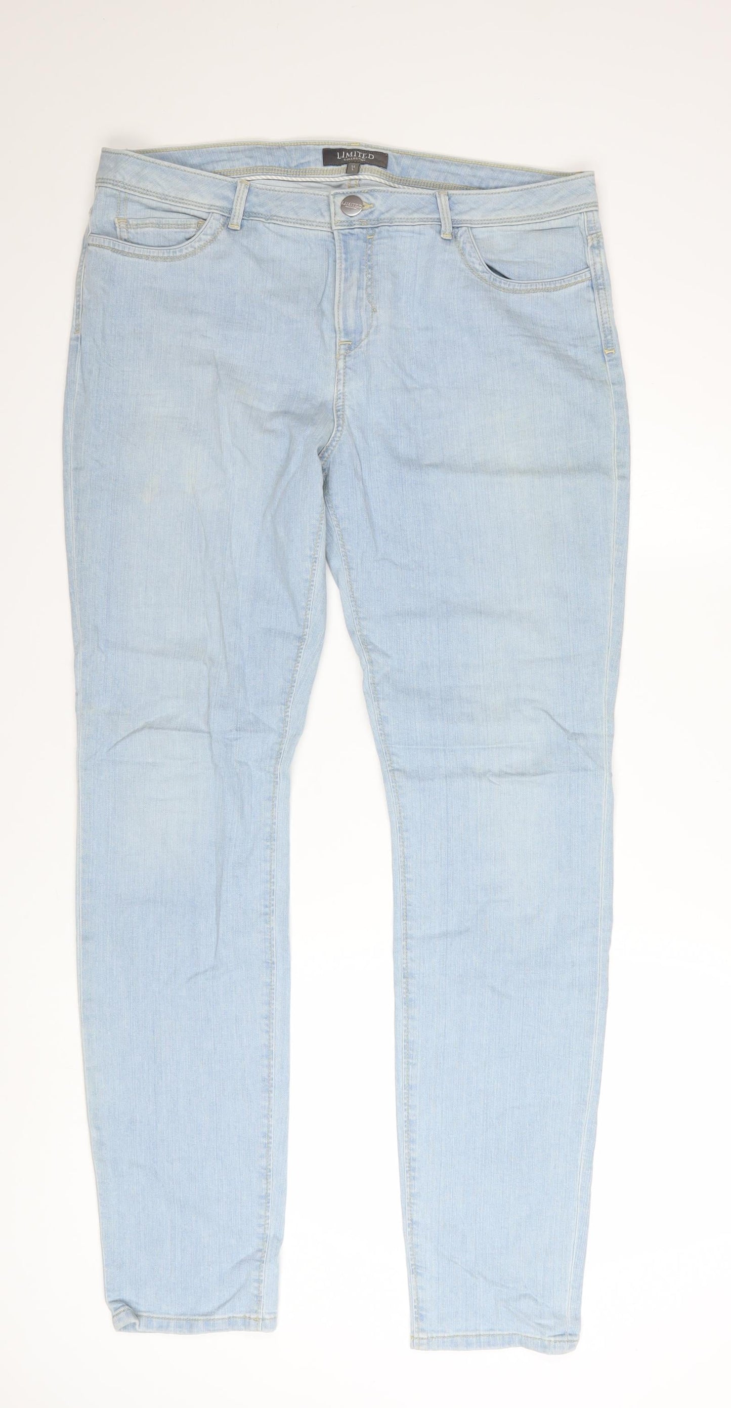 Marks and Spencer Women’s Light Blue Skinny Jeans Size 14 Long