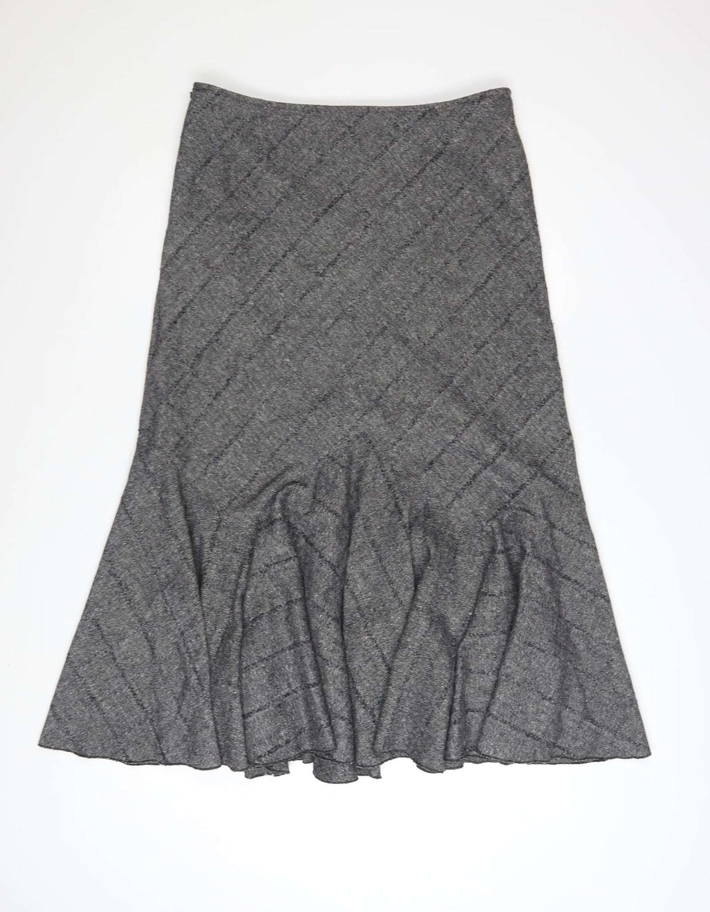 Marks & Spencer Per Una Women’s Grey Wool Blend Trumpet Skirt Size 14