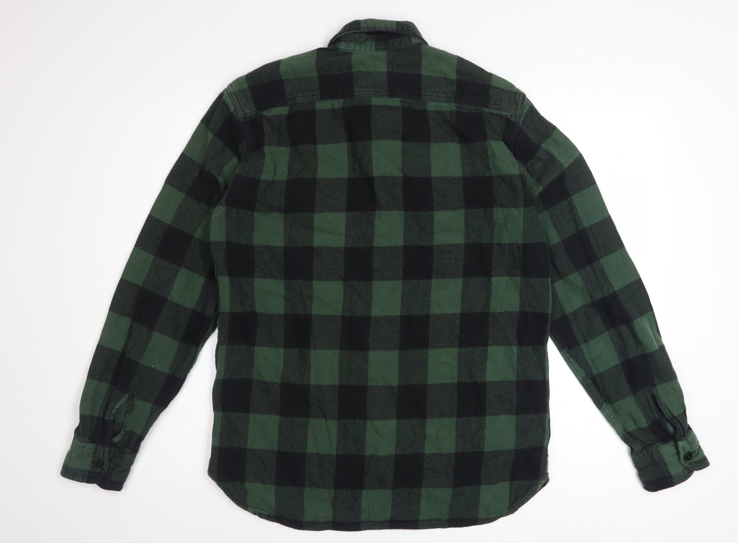 Levi's Men's Green Black Check Flannel Button-Up Shirt M