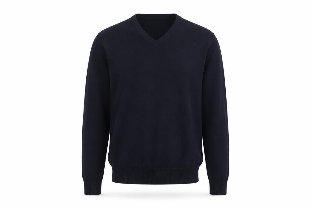 UNIQLO Men’s Black Wool V-Neck Jumper Size S Regular Fit
