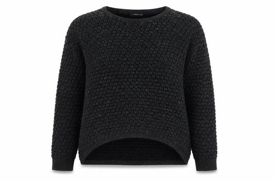 Monsoon Womens Black Medium Textured Knit Jumper