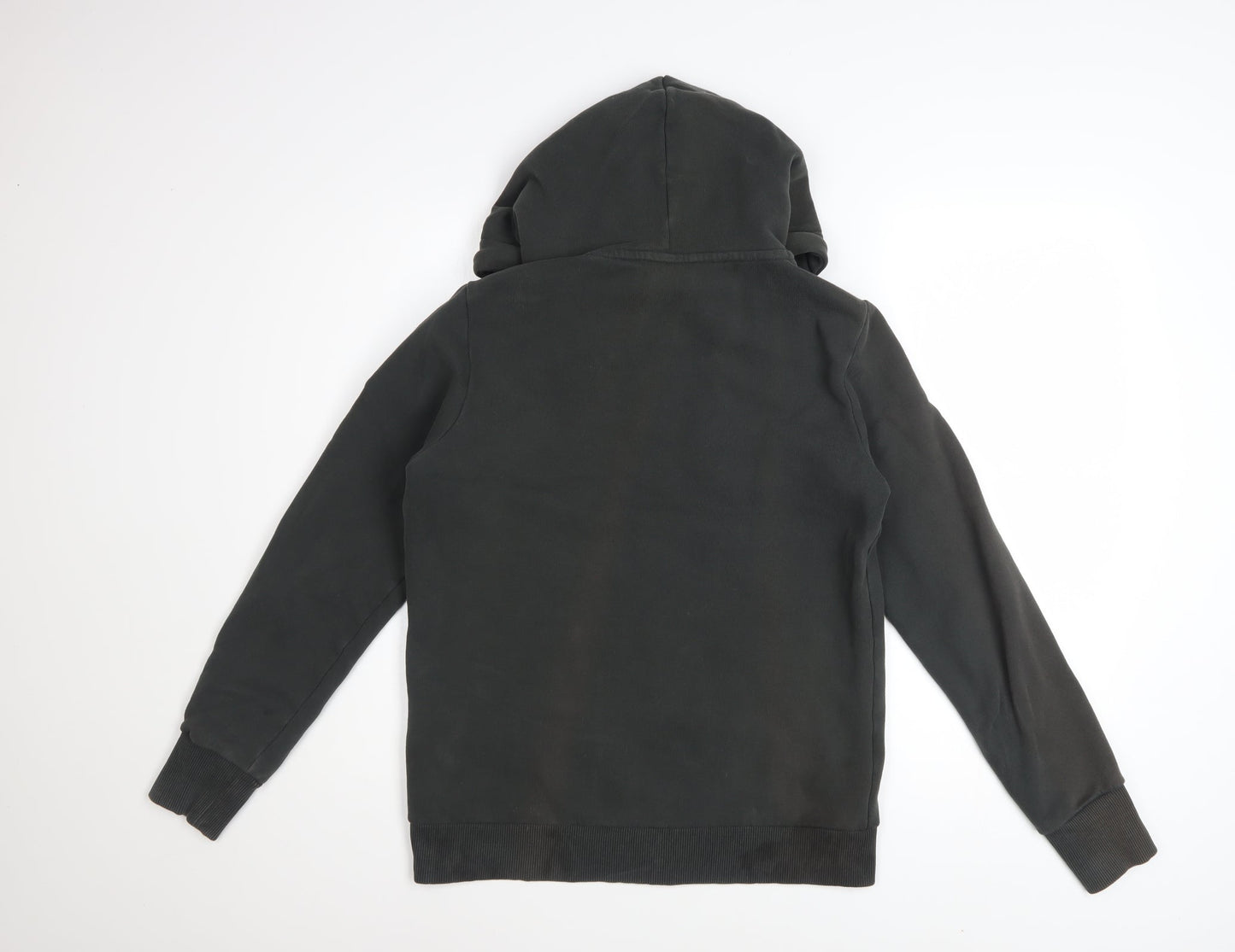 Superdry Women's Black Full Zip Hoodie Size 12 Lined Logo Casual