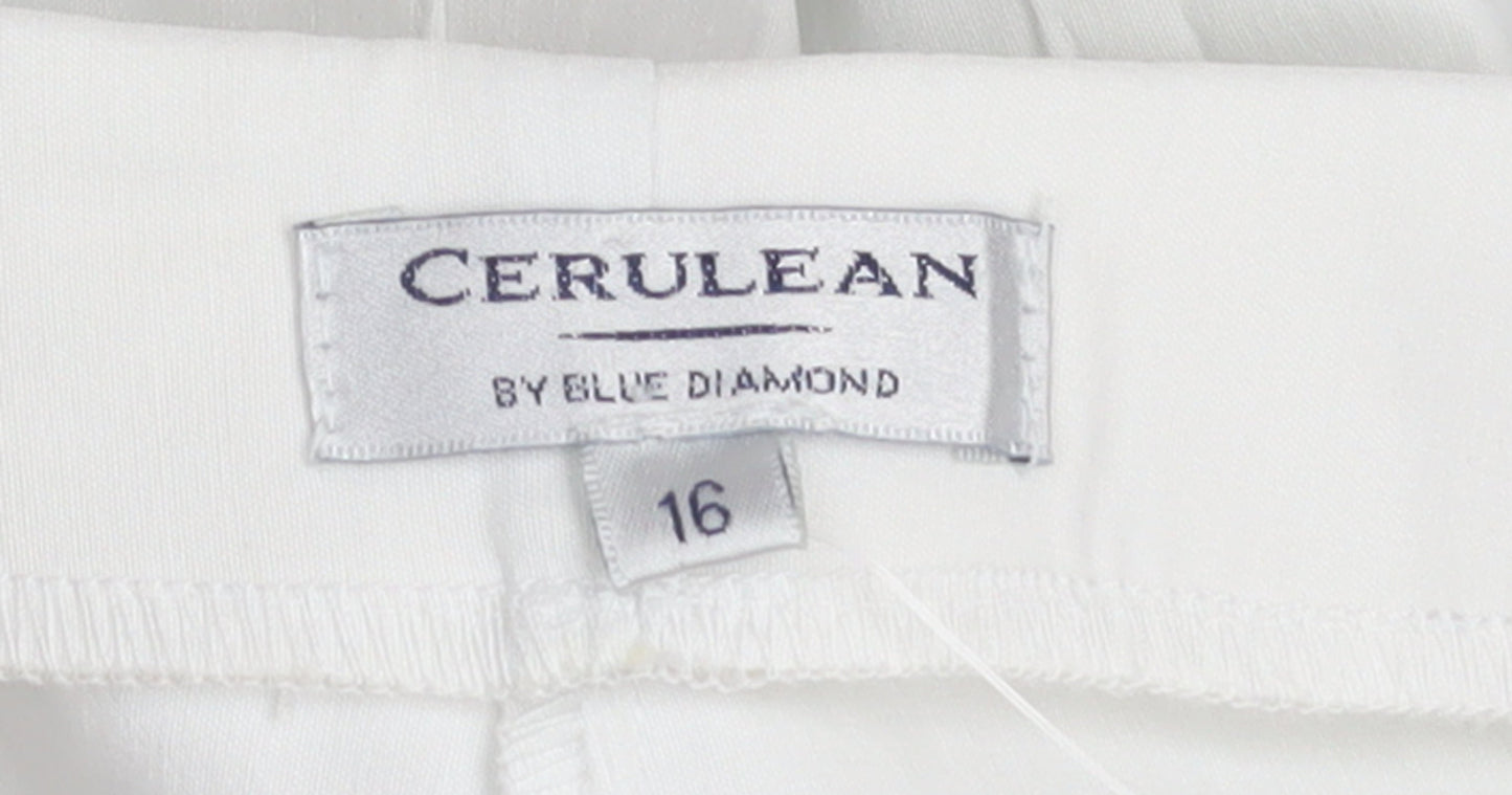 Cerulean White Women's Size 16 Capri Leggings Stretch Comfort