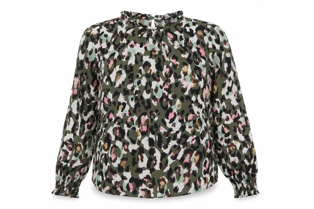 Marks & Spencer Women's Multicoloured Animal Print Viscose Blouse Size 10