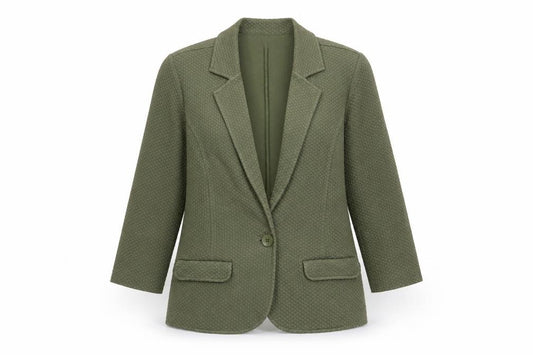 Laura Ashley Women's Green Cotton Blend Blazer Jacket UK 10
