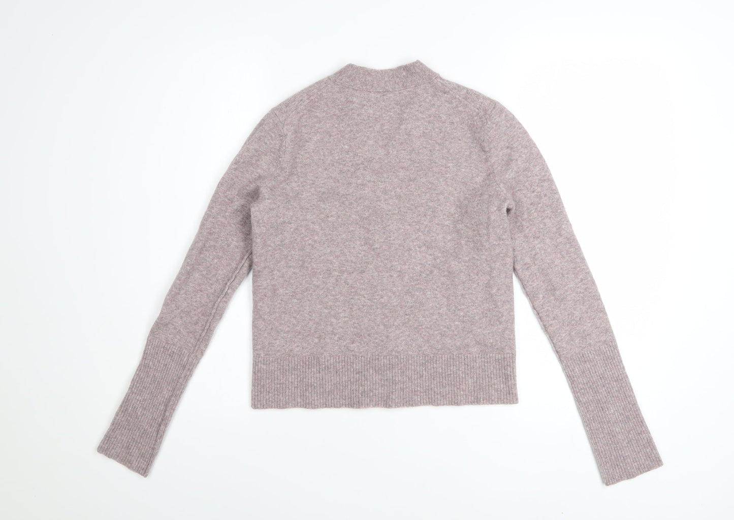AllSaints Women's Pink Wool Blend V-Neck Cardigan XS