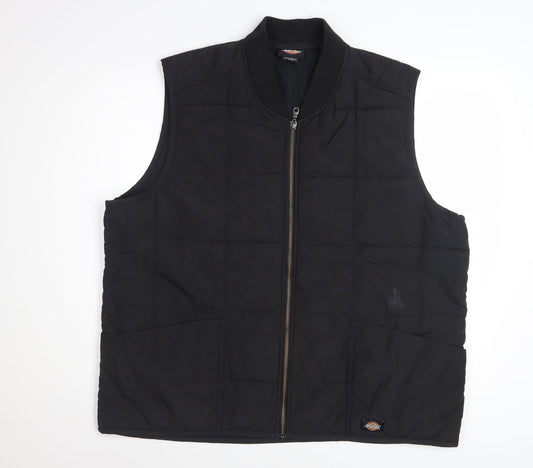 Dickies Men’s Black Quilted Work Bodywarmer Waistcoat XL