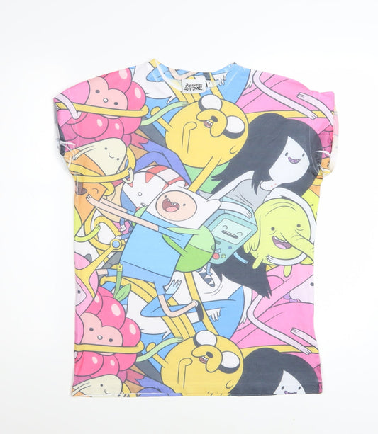 Adventure Time Womens Multicoloured Size 8 Cartoon Print T-Shirt