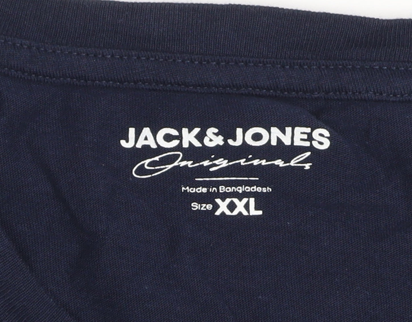 Jack & Jones Men's Blue XXL Cotton Crew Neck Graphic T-Shirt