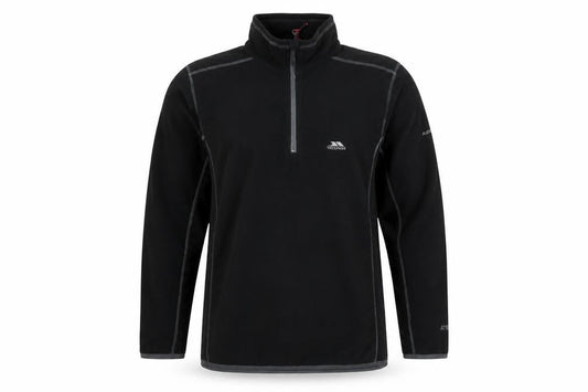 Trespass Men’s Black Fleece 1/4 Zip Pullover Sweatshirt Size S