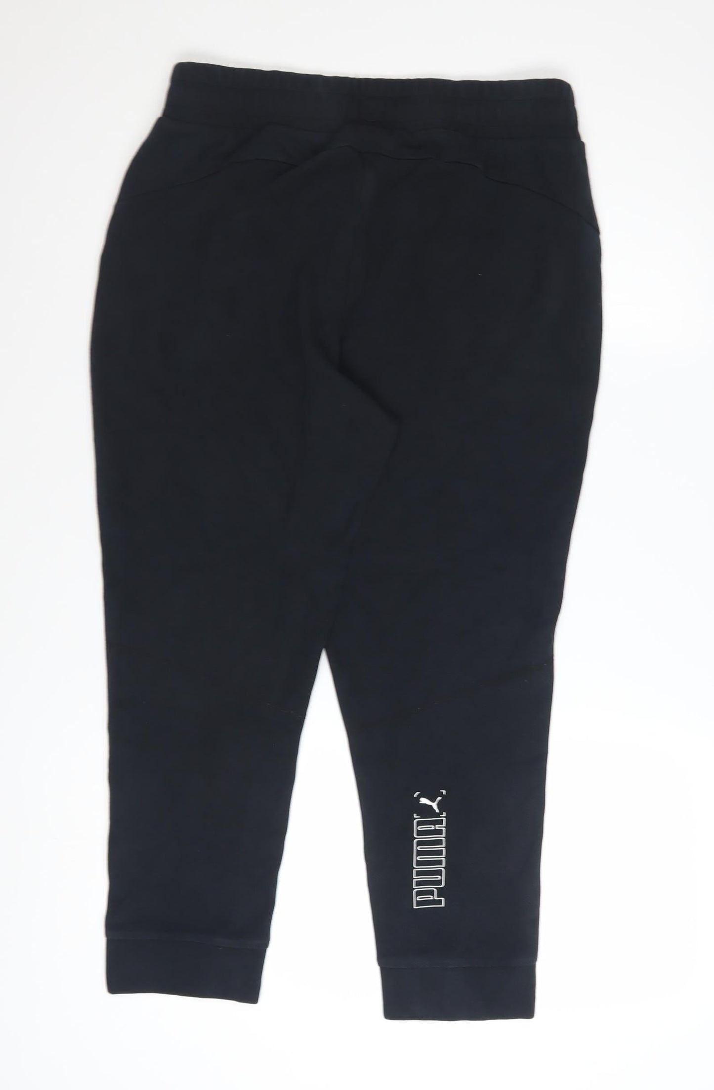 Puma Womens Black Jogger Trousers Size M Fleece Athletic Pants