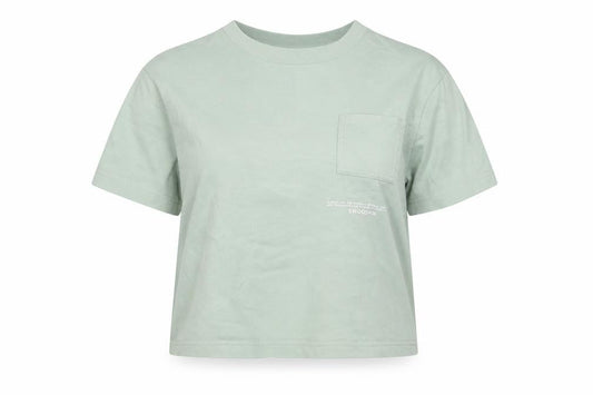 Nike Womens Green Cropped Cotton T-Shirt Size S Casual Sportswear