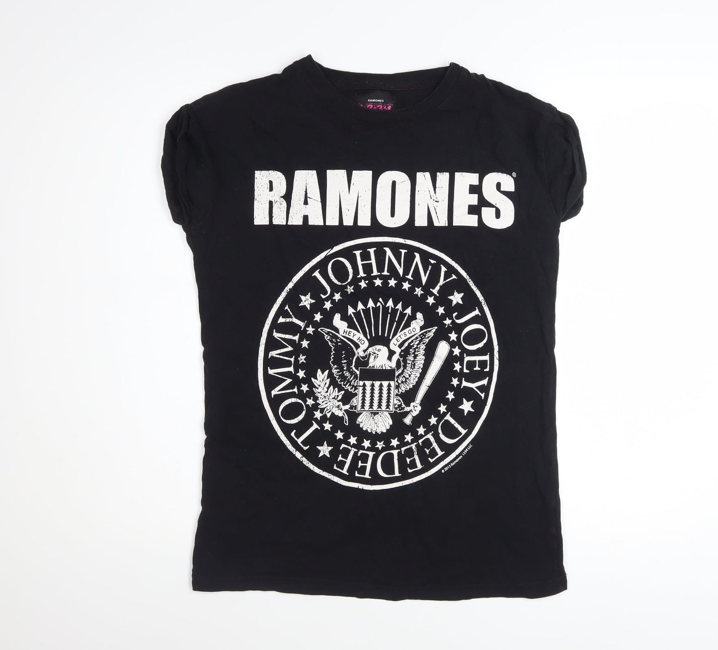 Ramones Women's Black Slim Fit Graphic T-Shirt Size 6
