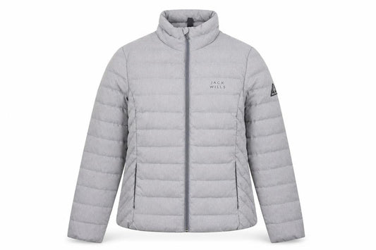 Jack Wills Womens Grey Puffer Jacket Size 12 Regular Fit