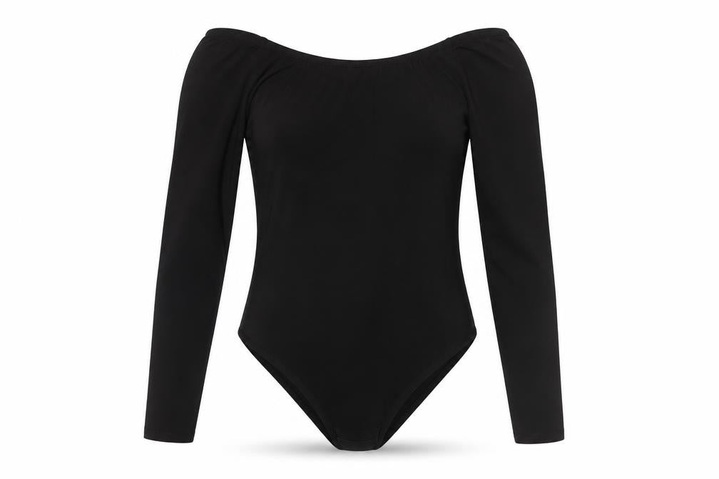 Missguided Women’s Black Off Shoulder Long Sleeve Bodysuit UK 10