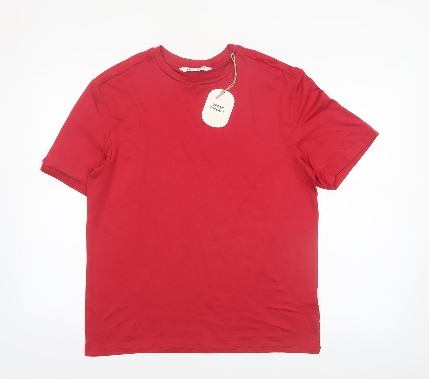 Urban Threads Women's Red Basic Cotton Short Sleeve T-Shirt Size S