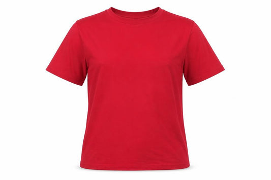 Urban Threads Women's Red Basic Cotton Short Sleeve T-Shirt Size S