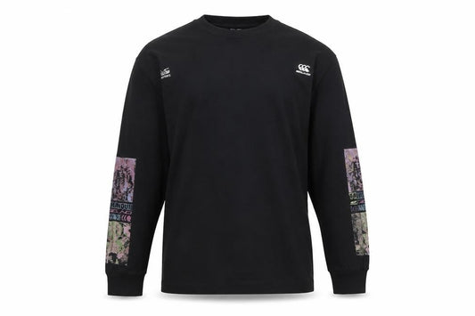 River Island Men’s Black Graphic Long Sleeve Cotton Shirt L